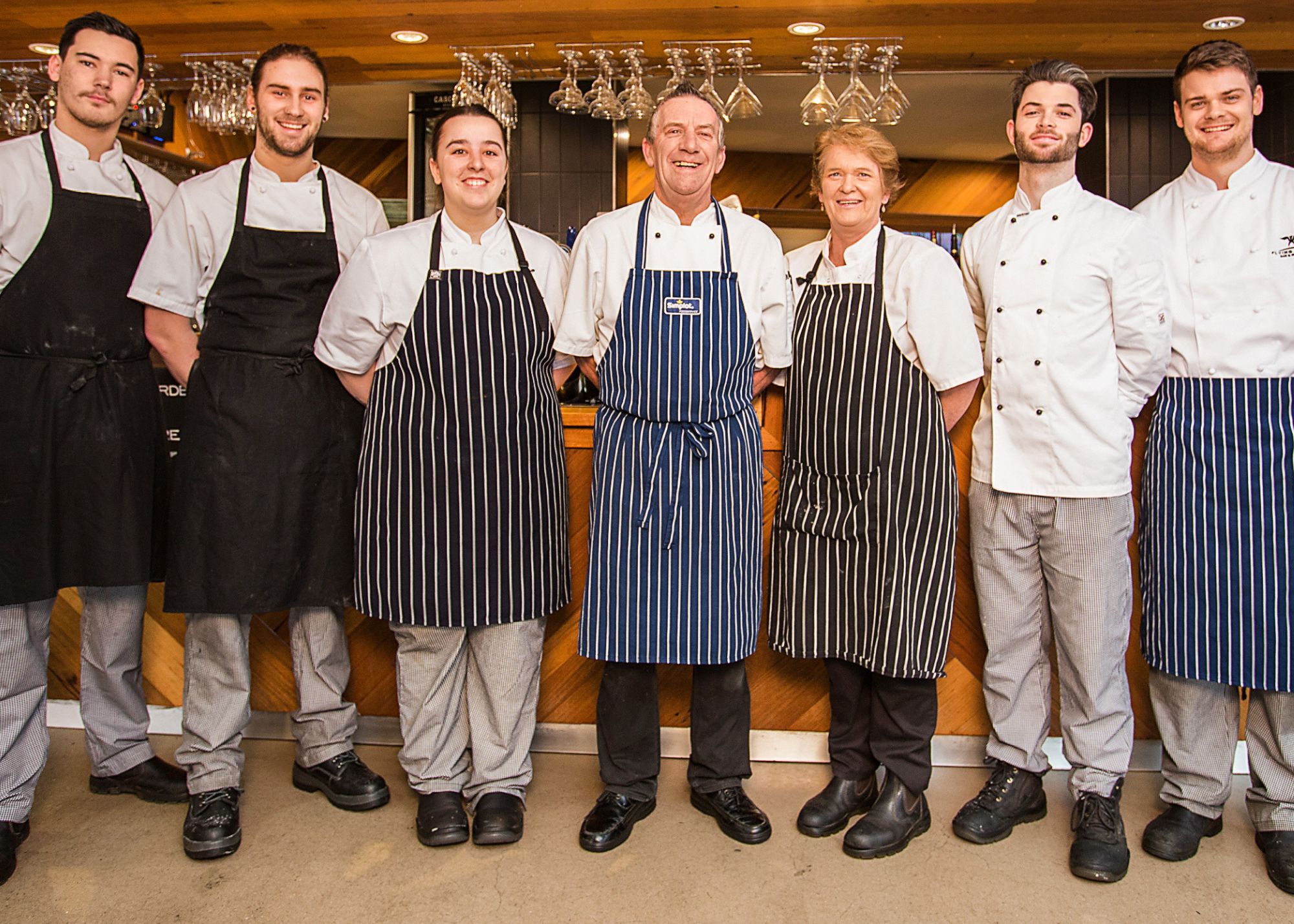 happy kitchen team